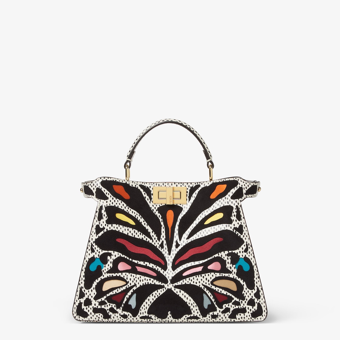 FENDI Peekaboo ISeeU Small Printed leather bag with Night Butterfly inlay - Image 1